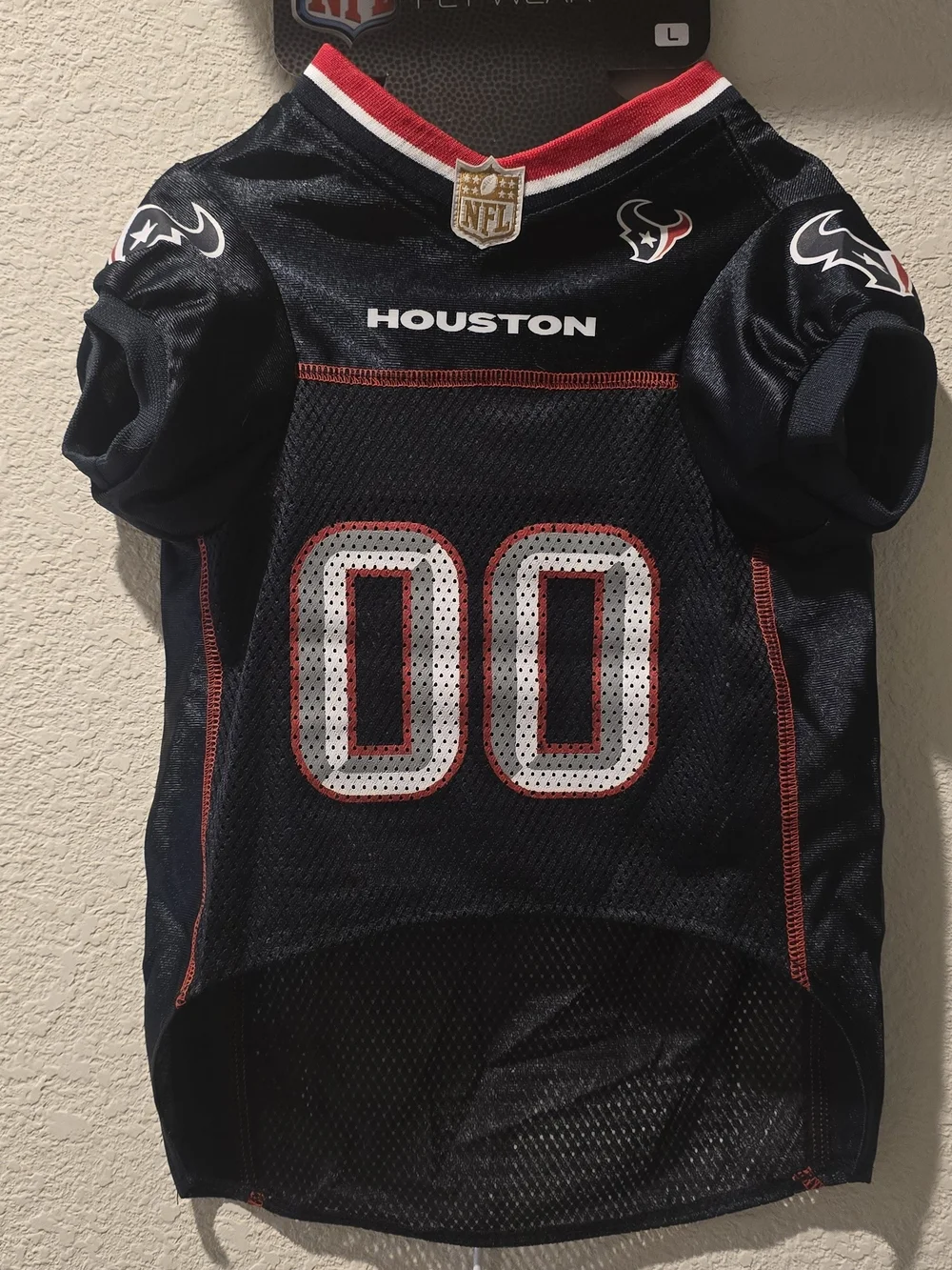 Houston Texans Deep Steel Blue & Red Pet Jersey - Official NFL Team Wear